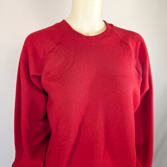 โSOLD!โ Blank Red Fruit of the Loom "Fleecewear" sweatshirt deadstock - Picture 2 of 4